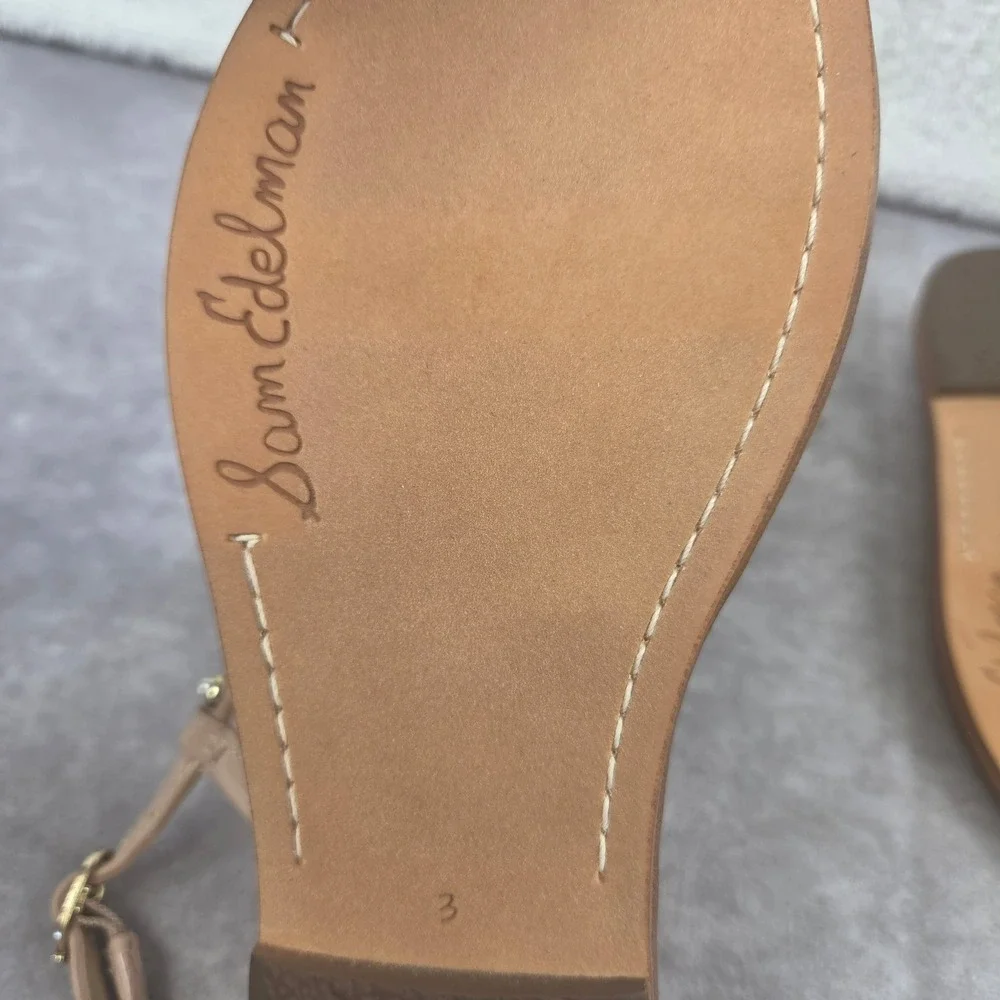 Sam Edelman Kids Gigi Pearl Sunrise Pnk Patent Faux Pearl Sandals SZ3 Little Kid